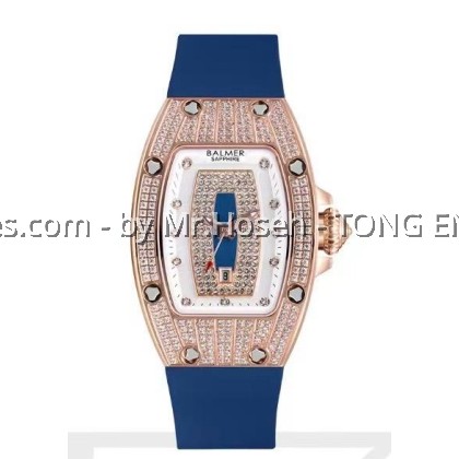 Balmer Tonneau Red Lips Crystal Ladies Quartz Watch 5135L RG-5